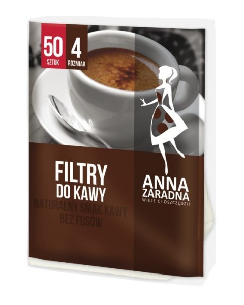 ANNA ZARADNA Filtr do kawy nr 4 , 50 sztuk 19182