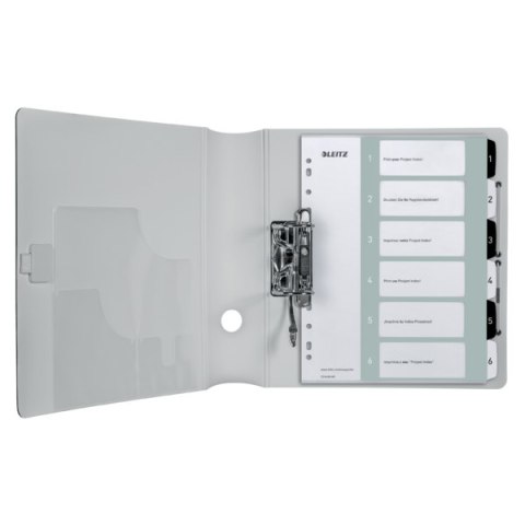 Przekładki plastikowe do nadruku tekstu na kartę, Leitz WOW, 16, biało-czarne 12140000 .