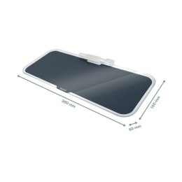 Szklany notatnik na biurko Leitz Cosy, poziomy, szary 52690089 .