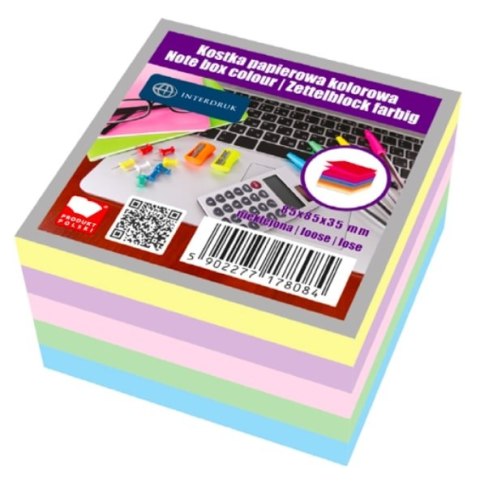 Bloczek kostka kolor klejona 8.5*8.5 INTERDRUK