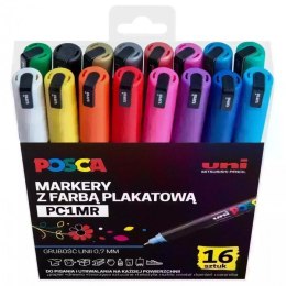 Markery z tuszem pigmentowym PC-1MR, komplet 16 sztuk POSCA UNPC1MR/16C SALE ceramika papier drewno