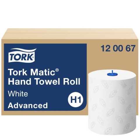 Ręcznik w rolce Tork Matic System, 2 warstwy, biały, celuloza TAD, 150 m, H1, 6 rolek, 120067