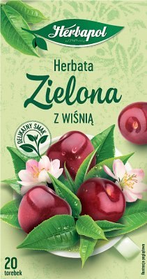 Herbata HERBAPOL Zielona z wiśnią 20t