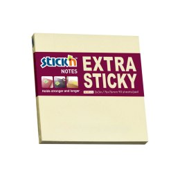 Notes samoprzylepne EXTRA STICKY 76x76 Żółty pastel 90 kartek STICK N 21660