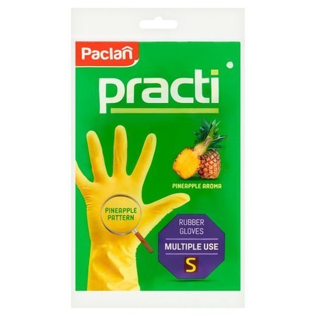 PACLAN Rękawice gumowe S żółte 00001
