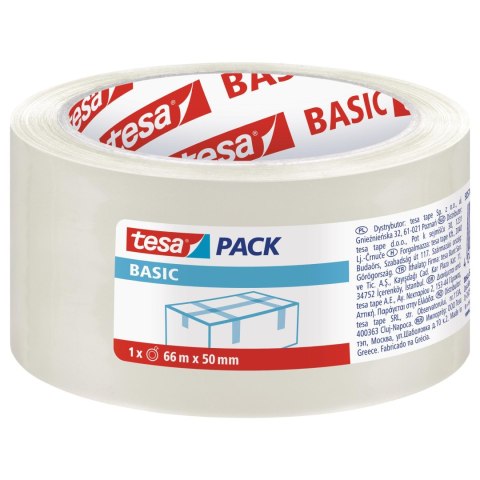 Taśma pakowa TESA TESAPACK BASIC 66M X 50MM transparent