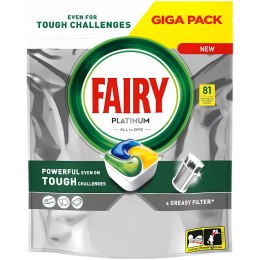 FAIRY Kapsułki do zmywarki PLATINUM ALL IN ONE 81 sztuk LEMON 36935