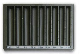 Kasetka/tac_/fachownica na bilon/pieniądze czarny NOEX 014
