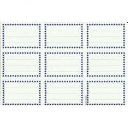 Naklejki na zeszyt białe (25) MB POLSYR z obramówką (X)