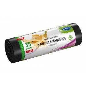 STELLA Worki 35l na śmieci ekologiczne czarne ,z taśmą LDPE (15 szt.) WNS-4249