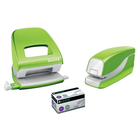 Zszywacz elektryczny na baterie WOW, zielony, 3 lata gwarancji, 10 kartek 55661054 LEITZ .