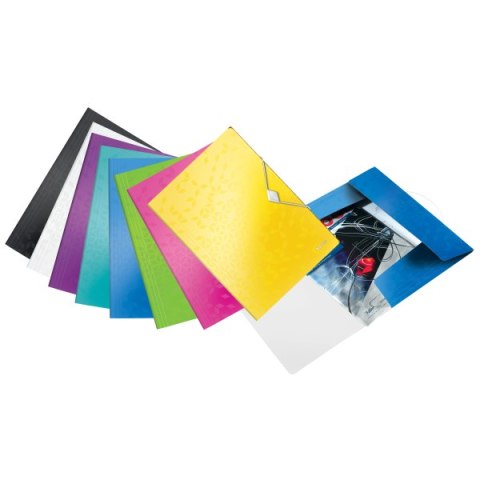 Teczka z gumką LEITZ WOW PP 15 mm 150k A4 różowa 45990023 .