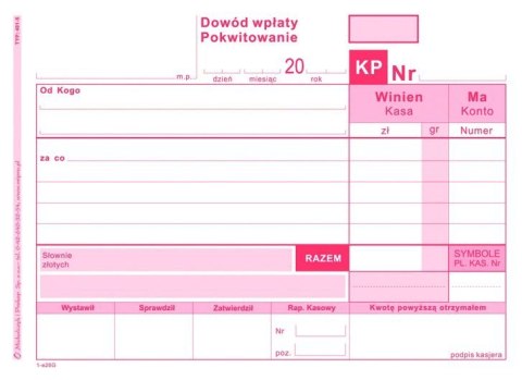 Dowód Wpłaty KP, A6 80 kartek, 10-401-5 DOTTS