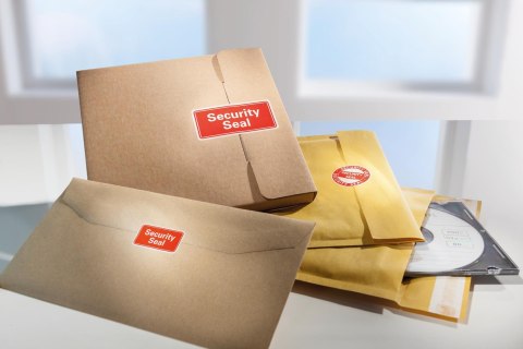 Plomby zabezpieczające na przesyłki 7311 38x20 w rolce, Avery Zweckform, czerwone