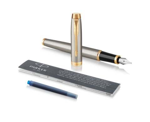 Pióro wieczne (F) PARKER IM BRUSHED METAL GT 1931649, giftbox