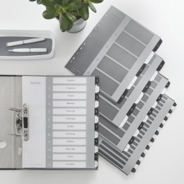 Przekładki plastikowe do nadruku tekstu na kartę, Leitz WOW, 15, biało-czarne 12130000 .