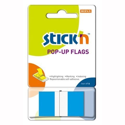 Zakładki indeksujące 45x25mm 50szt niebieski podajnik STICK N 26024