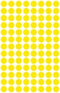 Kółka do zaznaczania śr. 8 mm, żółte etykiety papierowe, etykiety okrągłe z trwałym klejem, etykiety do oznaczenia 416 etyk. / o