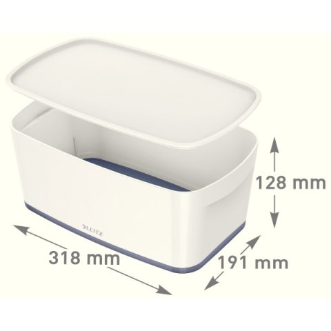 Pojemnik MyBOX mały z pokrywką biało-szary LEITZ 52291001 .