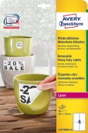 Etykiety Heavy Duty L4774REV-20 99,1 x 139 20ark białe, poliestrowe, usuwalne, Avery Zweckform