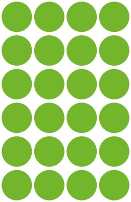 Kółka do zaznaczania zielone 3597 Q18 4 ark Usuwalne, Avery Zweckform