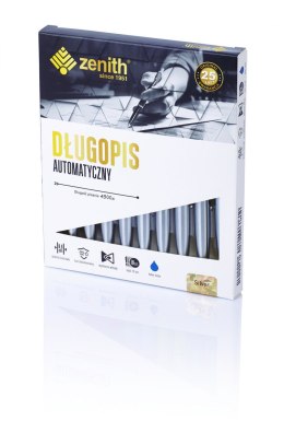 Długopis automatyczny Zenith 7 - box 10 sztuk, srebrny, 0.8mm, 4021000
