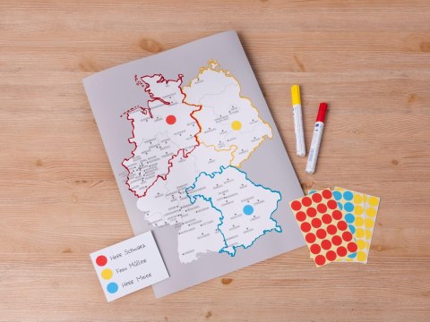 Kółka do zaznaczania w dyspenserze śr.19mm, niebieskie etykiety papierowe, etykiety okrągłe z trwałym klejem, etykiety do oznacz