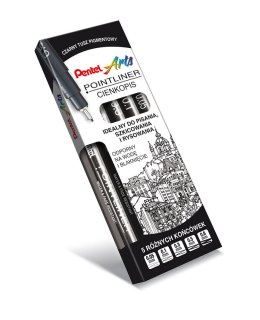 Cienkopis kalibrowany POINTLINER czarny 5 szt. S20P-ST5PL PENTEL .