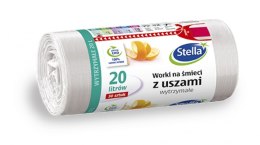 STELLA Worki 20l na śmieci z uszami wytrzymałe białe HDLD (30 szt.) 09701