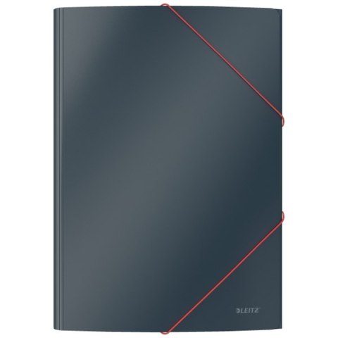 Teczka kartonowa z gumką Leitz Cosy, A4, szara 30020089 .