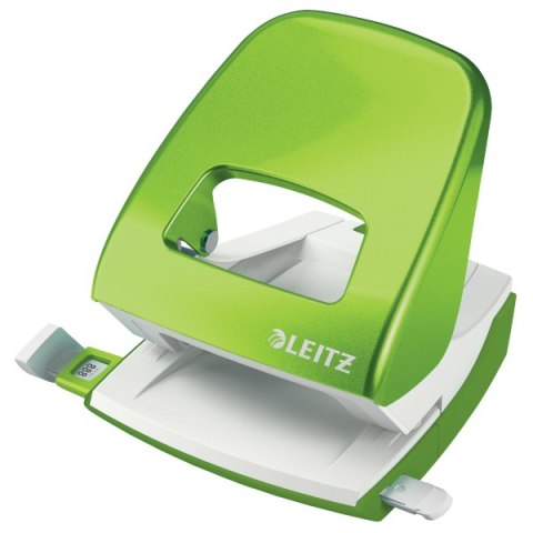Dziurkacz duży metalowy Leitz, zielony, 10 lat gwarancji, 30 kartek 50081054 .