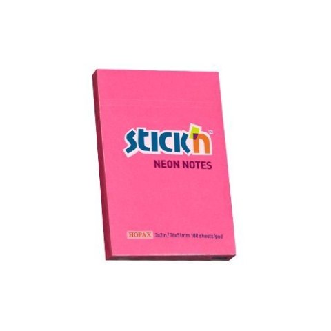 Bloczek STICK N 76x51mm ciemnoróżowy neon 100k 21161 STICK N