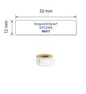 Minietykiety na rolce, trwałe etykiety papierowe 12 x 50 mm, etykiety do termodruku, białe etykiety samoprzylepne, 220 etyk. /1 