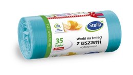 STELLA Worki 35l na śmieci z uszami wytrzymałe niebieskie HDLD (30 szt.) 09718