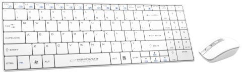 Zestaw Klawiatura+Mysz LIIBERTY biały bezprz. EK122W ESPERANZA 2.4GHz