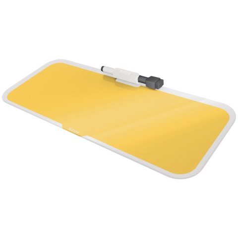 Szklany notatnik na biurko Leitz Cosy, poziomy, żółty 52690019 .