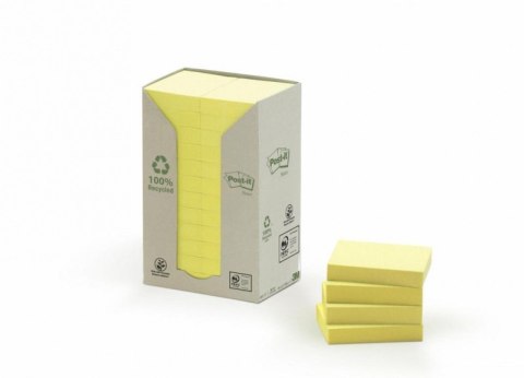 Nowy indeks blk0037011 Bloczek samoprzylepny ekologiczny POST-IT_ (653-1T), 38x51mm, 24x100 kart., żółty
