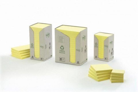 Nowy indeks blk0037011 Bloczek samoprzylepny ekologiczny POST-IT_ (653-1T), 38x51mm, 24x100 kart., żółty