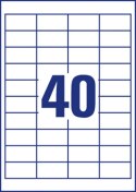 Etykiety uniwersalne Economy Europe100 by Avery Zweckform, A4, 100 ark./op., 48,5 x 25,4 mm, białe ELA002