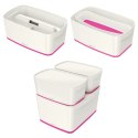 Pojemnik MyBOX mały z pokrywką biało-różowy LEITZ 52291023 .