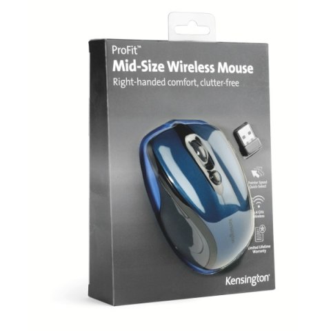 Bezprzewodowa mysz Kensington Pro Fit, niebieska K72421WW