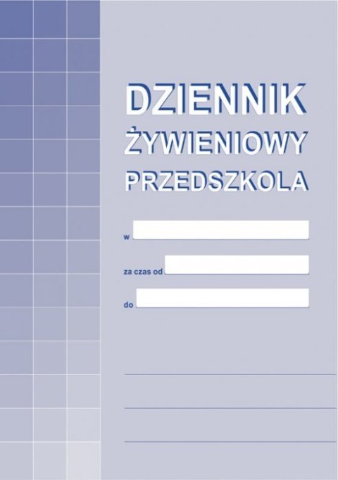 A-10-1 Dziennik żywieniowy przedszkola MICHALCZYK i PROKOP