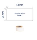 Etykiety na rolce, etykiety foliowe 25 x 54 mm, etykiety do termodruku, białe etykiety wodoodporne, etykiety na znaki BHP, 160 e