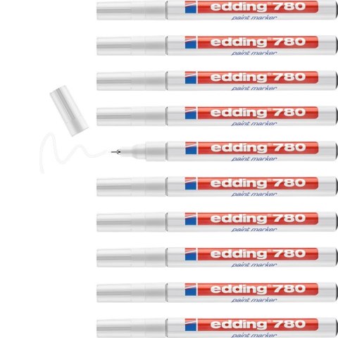 Marker olej.780 0.8 biały EDDING końcówka okrągła