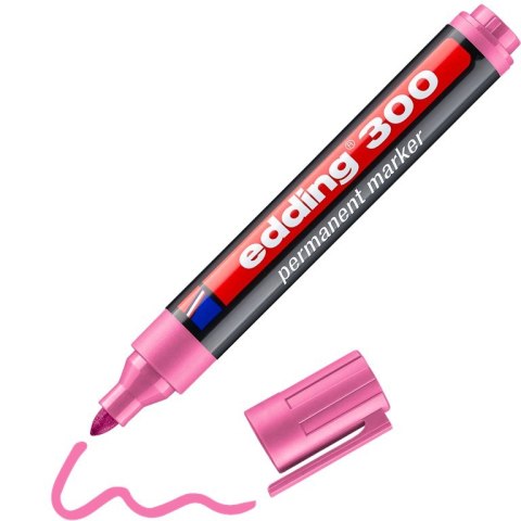 Marker-foliop.300 różowy EDDING końcówka okrągła