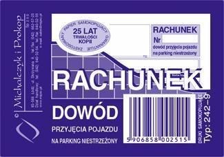 242-9 R-k Dowód prz.poj.na par king niestrze. MICHALCZYK i PROKOP