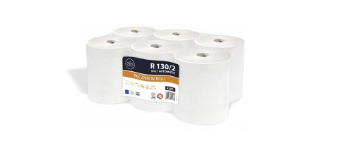 Ręcznik w roli PROFESSIONAL 130/2 (6 rolek) 130m 2warstwy celuloza biały AUTOMATIC ELLIS 4282