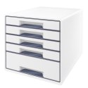 Pojemnik z 5 szufladami LEITZ WOW biało-szary 52142001 .