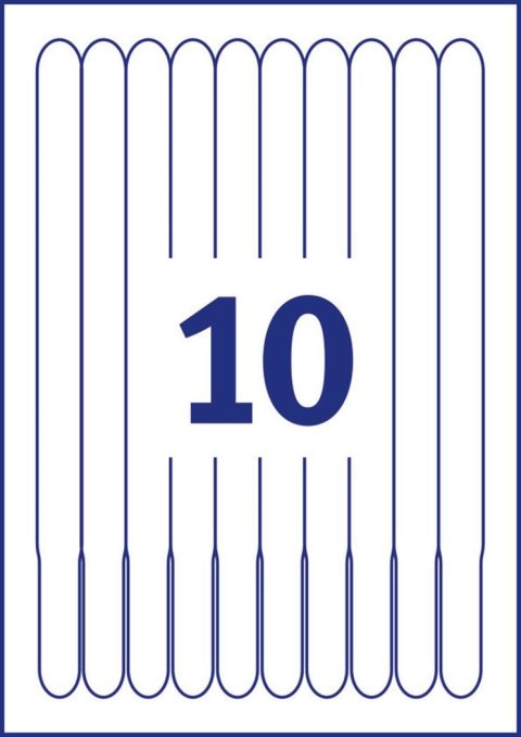 Opaski identyfikacyjne 265 _ 18 mm, 20 ark., białe, poliestrowe, na nadgarstki, L4000_10, Avery Zweckform