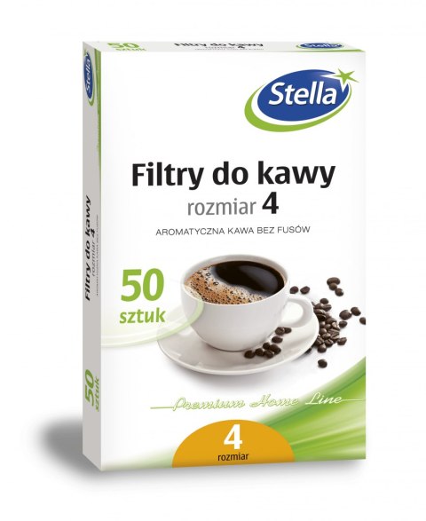 STELLA Filtr papierowy do kawy ekspresu rozmiar 4 (50szt.) 03372